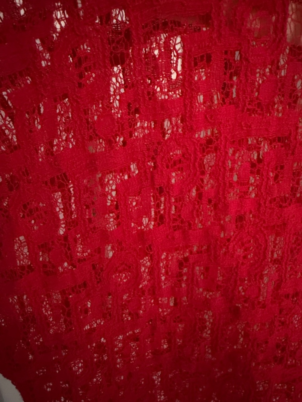 Ruby Rd. Bright Red Open-Weave Crop Top - Picture 2 of 2